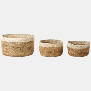 Conjunto de 3 cestos TAJORI Juta Natural