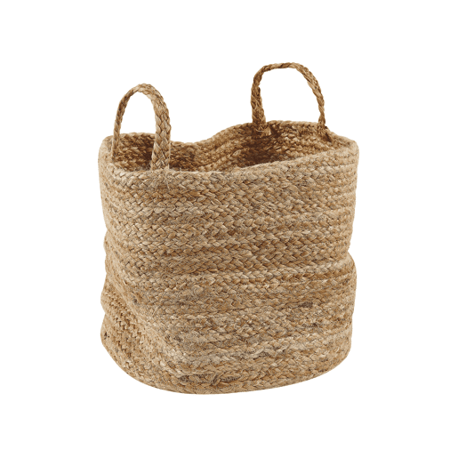 Conjunto de 2 cestos KAELLA Juta Cor de areia Conjunto de 2 cestos KAELLA Juta Cor de areia