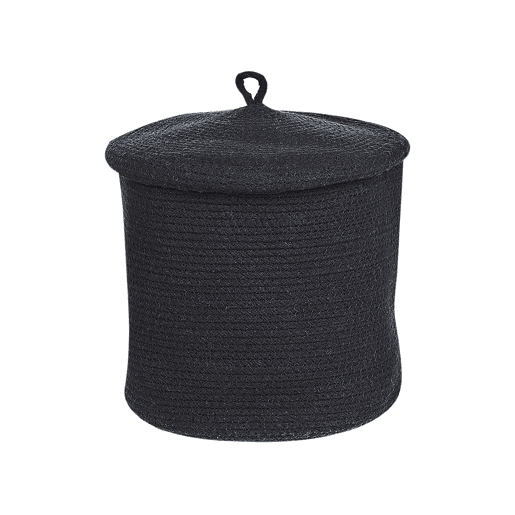 Conjunto de 2 cestos SILOPI Algodão Preto Conjunto de 2 cestos SILOPI Algodão Preto
