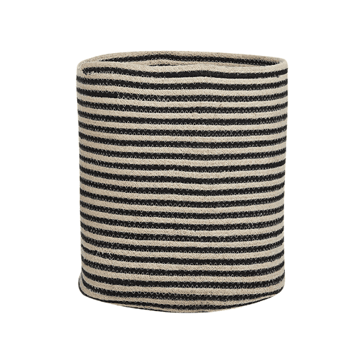 Conjunto de 2 cestos YERKOY Algodão Preto Conjunto de 2 cestos YERKOY Algodão Preto