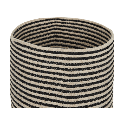 Conjunto de 2 cestos YERKOY Algodão Preto Conjunto de 2 cestos YERKOY Algodão Preto