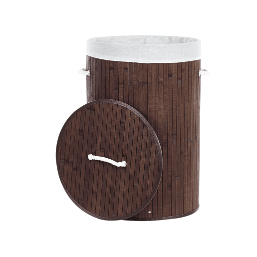 Cesto SANNAR Madeira de bambu Castanho escuro Cesto SANNAR Madeira de bambu Castanho escuro