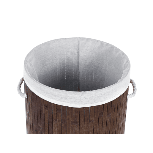Cesto SANNAR Madeira de bambu Castanho escuro Cesto SANNAR Madeira de bambu Castanho escuro