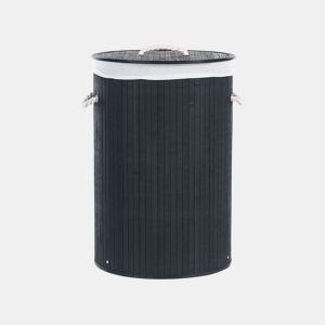 Cesto SANNAR Madeira de bambu Preto