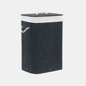Cesto KOMARI Madeira de bambu Preto