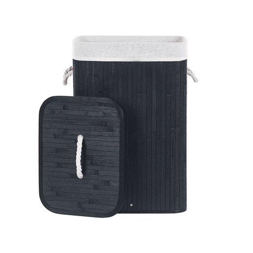 Cesto KOMARI Madeira de bambu Preto