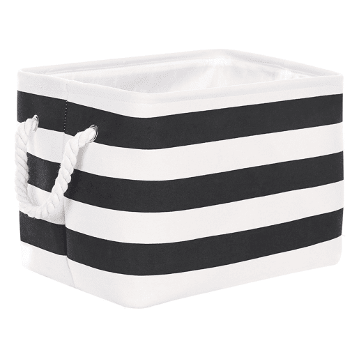 Conjunto de 3 cestos DARQAB Algodão PretoBranco