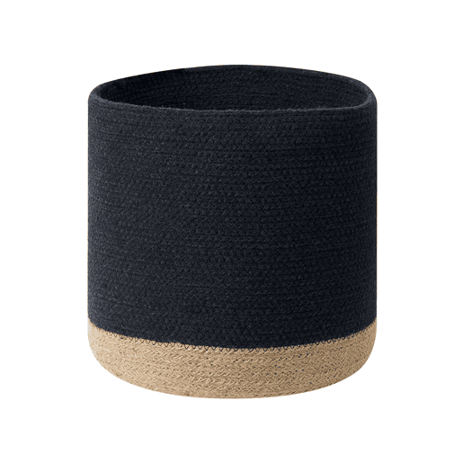 Conjunto de 3 cestos BASIMA Algodão Preto