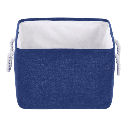 Conjunto de 3 cestos DARQAB Algodão Azul marinho