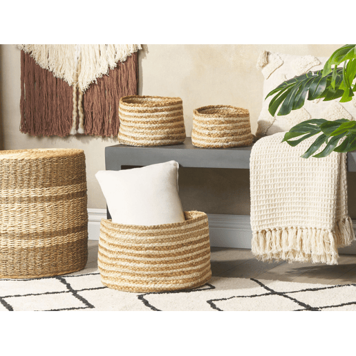 Conjunto de 3 cestos KAHU Juta Natural