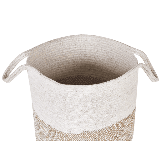 Conjunto de 2 cestos PAZHA Algodão Creme Conjunto de 2 cestos PAZHA Algodão Creme