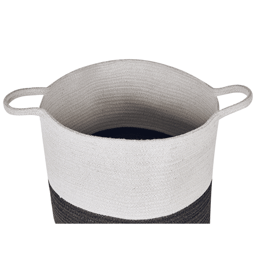 Conjunto de 2 cestos PAZHA Algodão Preto