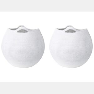 Conjunto de 2 cestos PANJGUR Algodão Branco