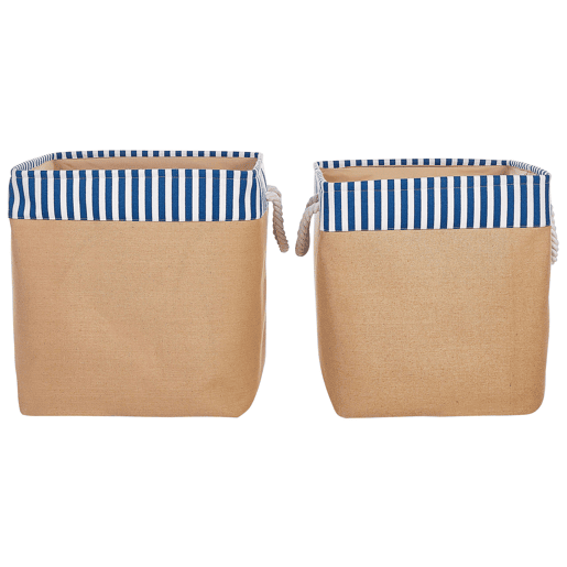Conjunto de 2 cestos TUGUL Algodão Creme