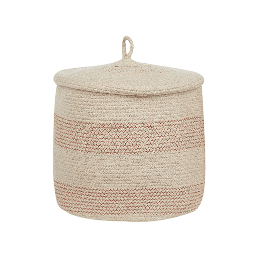 Conjunto de 2 cestos SILOPI Algodão Creme claro Conjunto de 2 cestos SILOPI Algodão Creme claro
