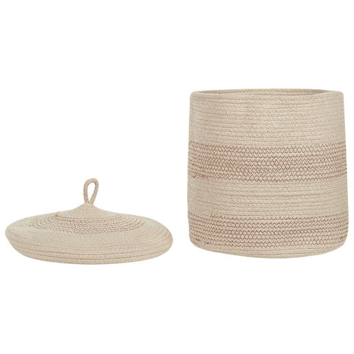 Conjunto de 2 cestos SILOPI Algodão Creme claro Conjunto de 2 cestos SILOPI Algodão Creme claro