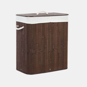 Cesto KANDY Madeira de bambu Castanho escuro