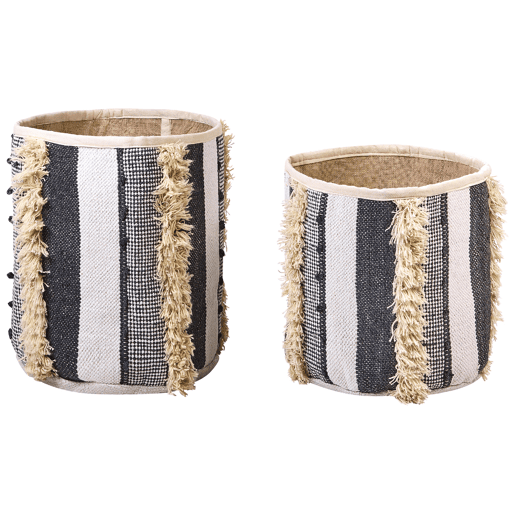 Conjunto de 2 cestos KOTKAI Algodão Cinzento