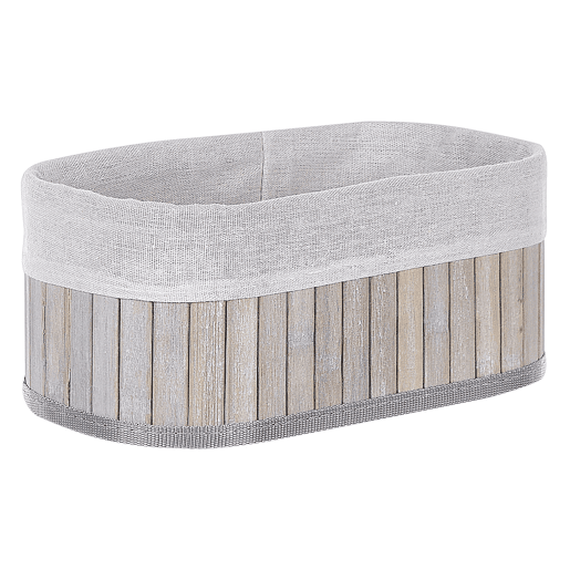 Conjunto de 5 cestos TALPE Madeira de bambu Cinzento Conjunto de 5 cestos TALPE Madeira de bambu Cinzento