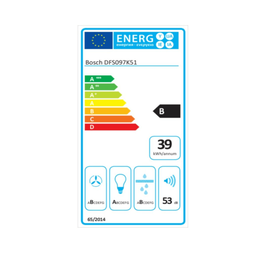 Extrator Convencional BOSCH 90 cm 70 m3h 140W Aço inoxidável