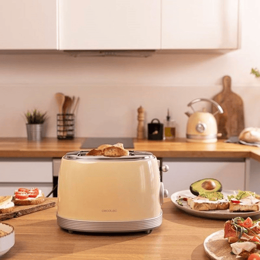 Torradeira Cecotec Vintage 800 Light Yellow 850 W