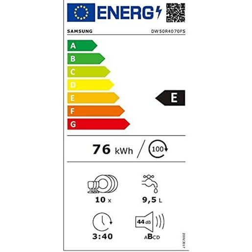 Lava-louça Samsung DW50R4070FS Aço inoxidável 45 cm