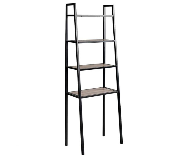 Estantería - Modelo AROL - 4 Baldas - Estructura Metal Negra 65 x 38,5 x 180H cm
