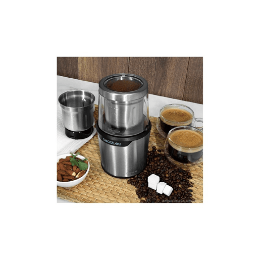 Cecotec Moinho para café e especiarias, com dois copos trocáveis e lâminas com revestimento de titânio. Cecotec Moinho para café e especiarias, com dois copos trocáveis e lâminas com revestimento de titânio.