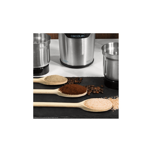 Cecotec Moinho para café e especiarias, com dois copos trocáveis e lâminas com revestimento de titânio. Cecotec Moinho para café e especiarias, com dois copos trocáveis e lâminas com revestimento de titânio.