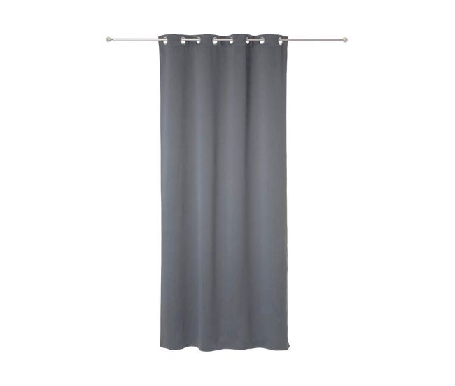 Cortinas atmosphera opaco gris poliéster 2 unidades (135 x 240 cm)