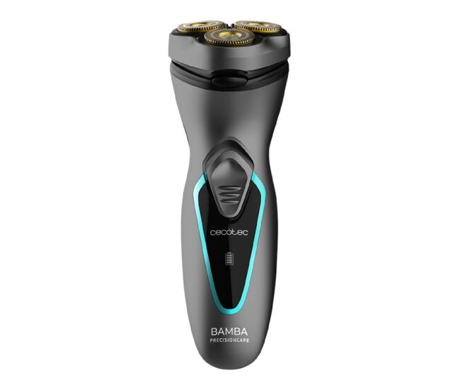 Cecotec afeitadora rotativa bamba precisioncare titanium perfectcut. 8 w, cuchillas de acero inox, recubrimiento de titanio