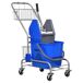 Cubo de Fregona Plástico PP, Metal HOMCOM Cubo de Fregona Plástico PP, Metal HOMCOM Azul