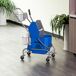 Cubo de Fregona Plástico PP, Metal HOMCOM Cubo de Fregona Plástico PP, Metal HOMCOM Azul