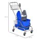 Cubo de Fregona Plástico PP, Metal HOMCOM Cubo de Fregona Plástico PP, Metal HOMCOM Azul