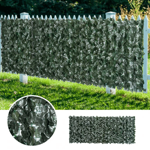 Outsunny Vedação Artificial em Rolo 3,1,5m Vedação de Privacidade para Balcão Jardim Exterior Planta Decorativa de Parede PE Verde