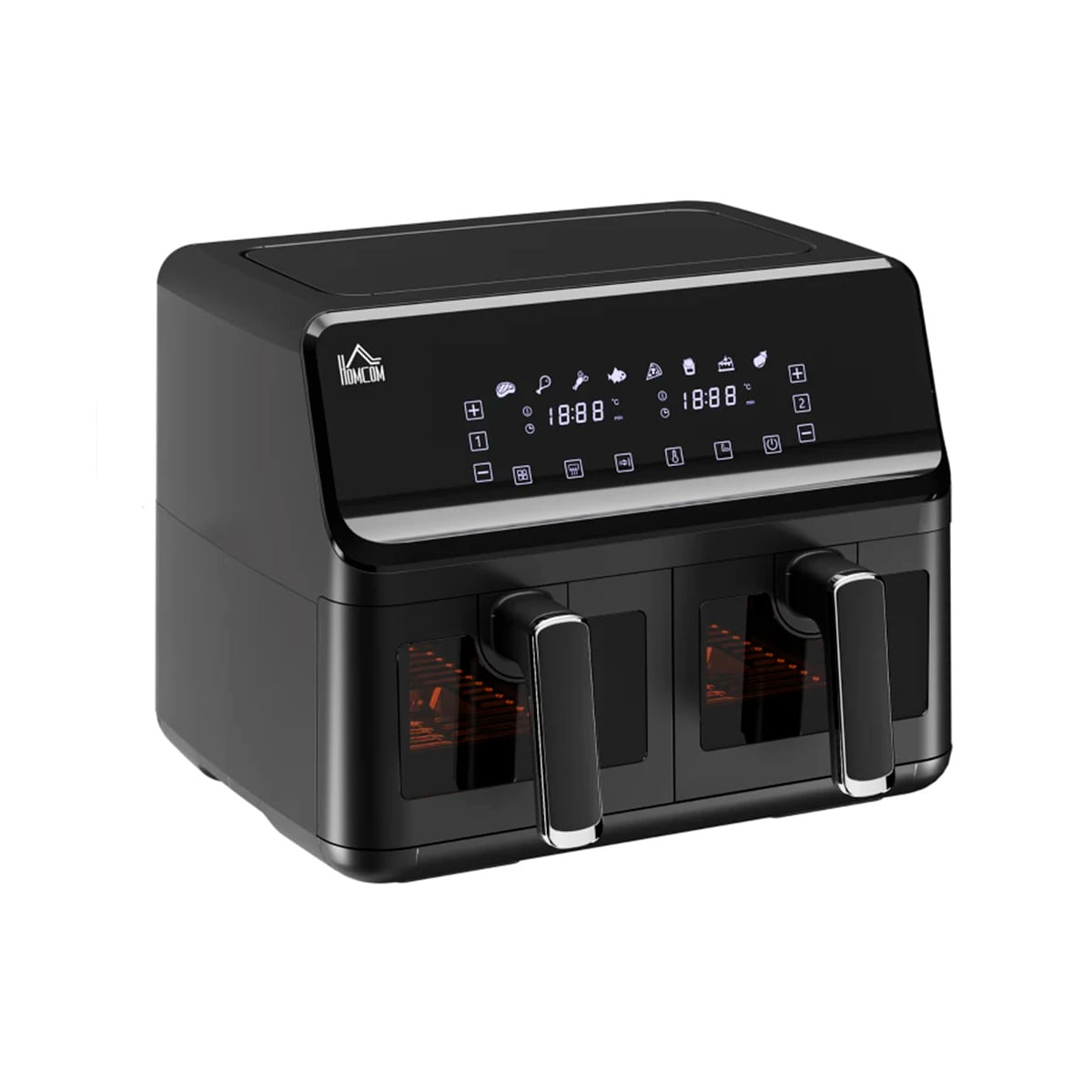 Freidora sin Aceite Acero, PP HOMCOM, hogar - cocina