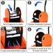Cubo para Fregona Plástico PP, Metal HOMCOM Cubo para Fregona Plástico PP, Metal HOMCOM Naranja