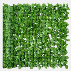 Outsunny Vedação Artificial em Rolo 3m Vedação de Privacidade para Balcão Jardim Exterior Planta Decorativa de Parede PE Verde