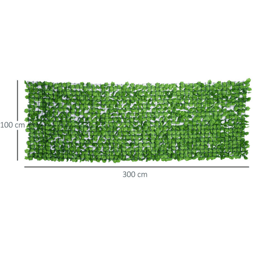 Outsunny Vedação Artificial em Rolo 3m Vedação de Privacidade para Balcão Jardim Exterior Planta Decorativa de Parede PE Verde Outsunny Vedação Artificial em Rolo 3m Vedação de Privacidade para Balcão Jardim Exterior Planta Decorativa de Parede PE Verde