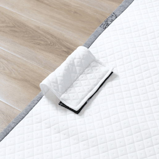 HOMCOM Cama Dobrável 200x90x42,5cm Cama de Campismo Portátil com Colchão Individual Rodas e Freios Carga Máxima 150kg para Dormitórios Branco