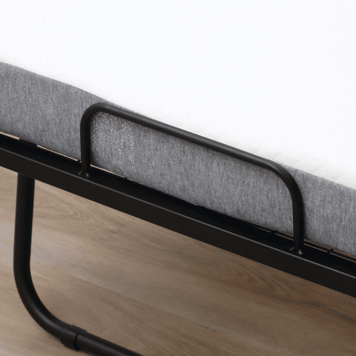 HOMCOM Cama Dobrável 200x90x42,5cm Cama de Campismo Portátil com Colchão Individual Rodas e Freios Carga Máxima 150kg para Dormitórios Branco