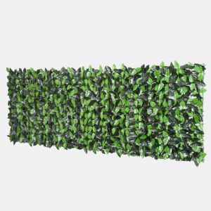 Outsunny Vedação Artificial em Rolo 3x1m Vedação de Privacidade para Balcão Jardim Exterior Planta Decorativa de Parede PE Verde