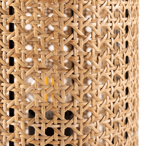 Candeeiro de mesa Isao em rattan natural, diâmetro 20 cm