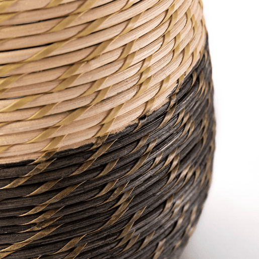 Candeeiro de mesa Botan em rattan natural, diâmetro 40,5 cm