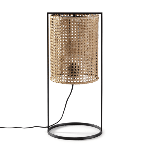 Candeeiro de mesa Sumi em rattan natural, diâmetro 26 cm