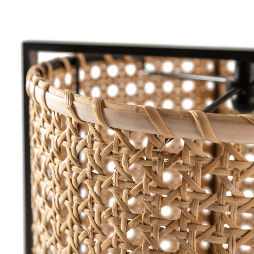 Candeeiro de mesa Sumi em rattan natural, diâmetro 26 cm