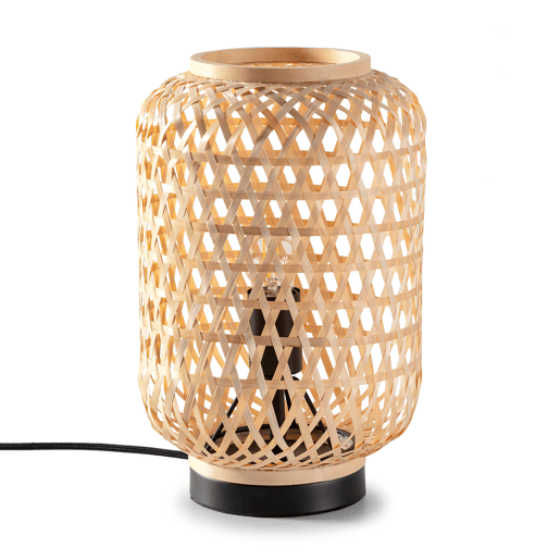 Candeeiro de mesa em bambu Yuna, diâmetro 22,5 cm