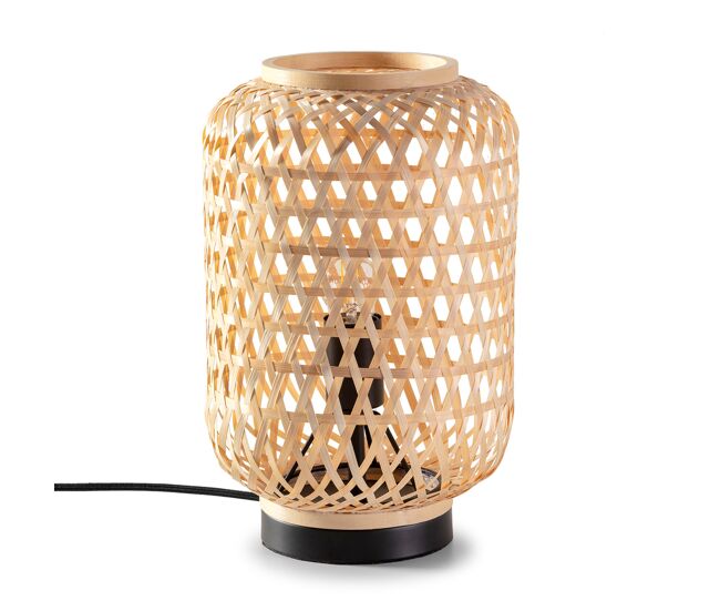 Lámpara de mesa yuna de bambú, diámetro 22,5 cm