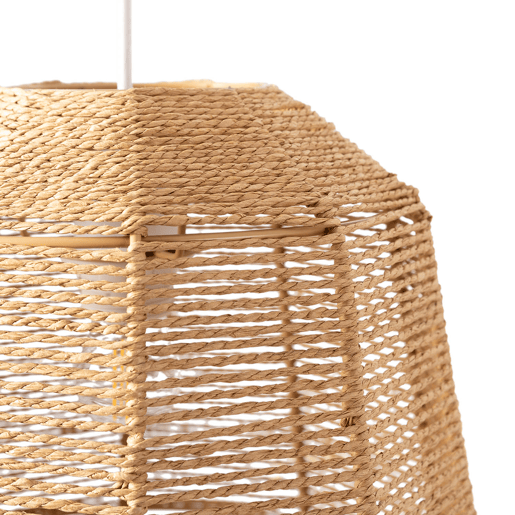 Luminária de teto Akina em papel trançado, diâmetro 31 cm
