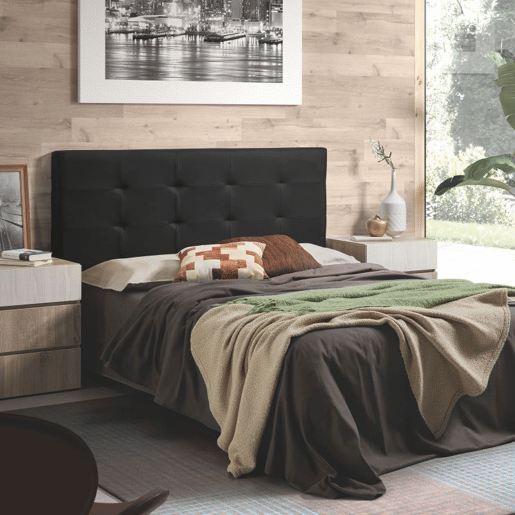 Cabeceira Delion Preto 160x110 cm